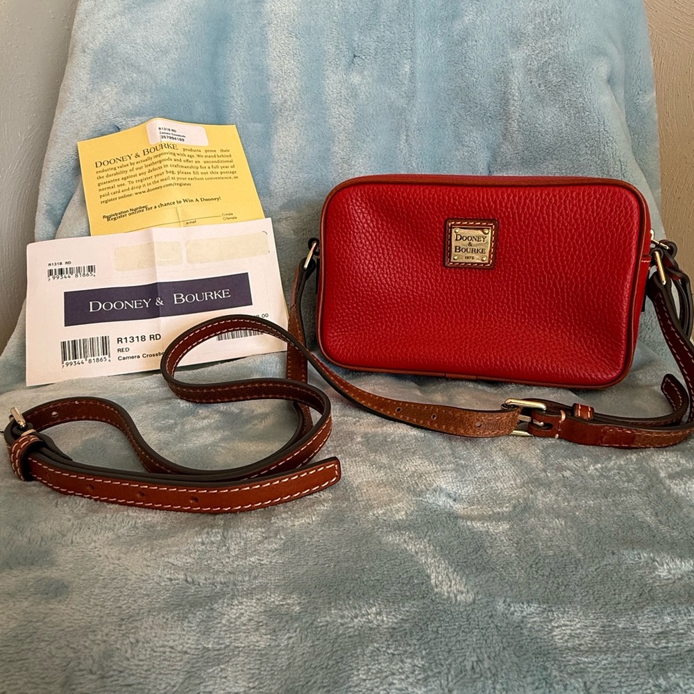 Dooney & Bourke Red and Brown Crossbody Bag